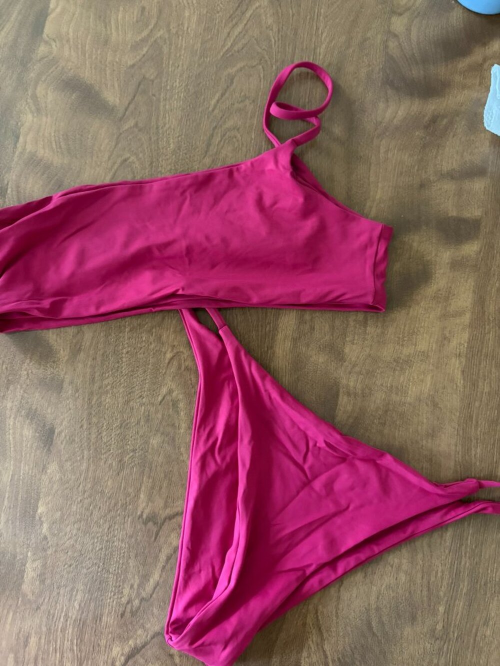 TOAST SWIM ~ One shoulder bikini set BOTTOMS L TOP M